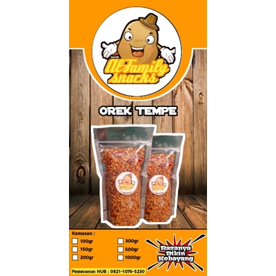 

Tempe orek kering 100gr/tempe orek