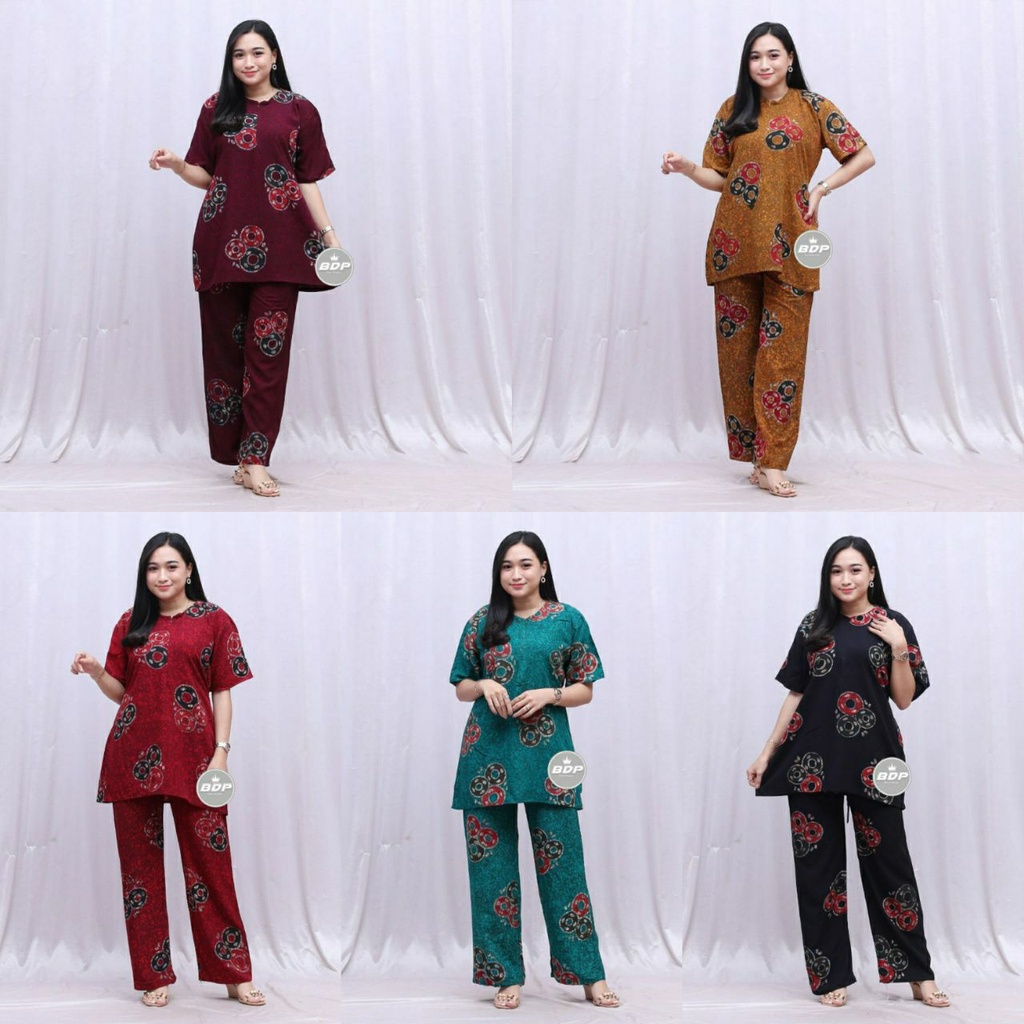 TERBARU | SETELAN BAJU TIDUR PIYAMA BATIK CAP |RAYON GRADE A  |  BAJU TIDUR PIYAMA BUSUI RESLETING DEPAN-2