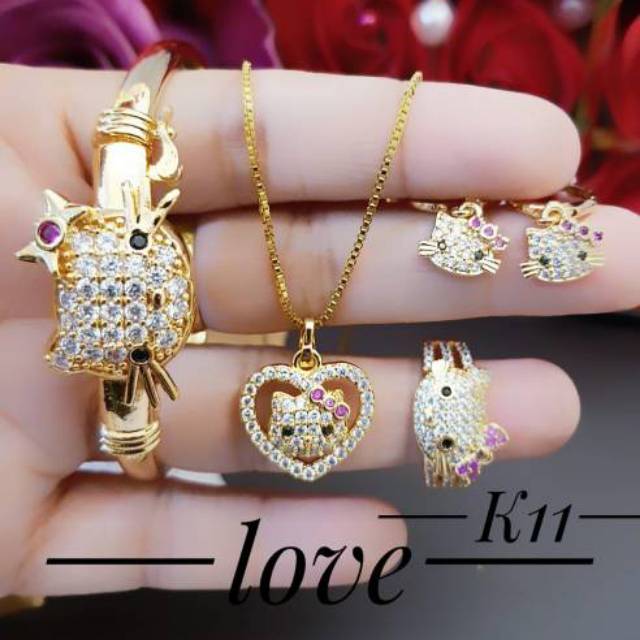 Xuping set perhiasan lapis emas 24k 0208