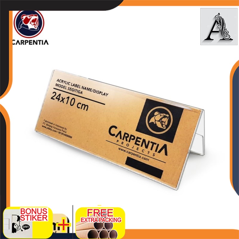 

Murah Acrylic Name/Label Display Nama/Standing/Price Tag Akrilik uk.24x10 cm