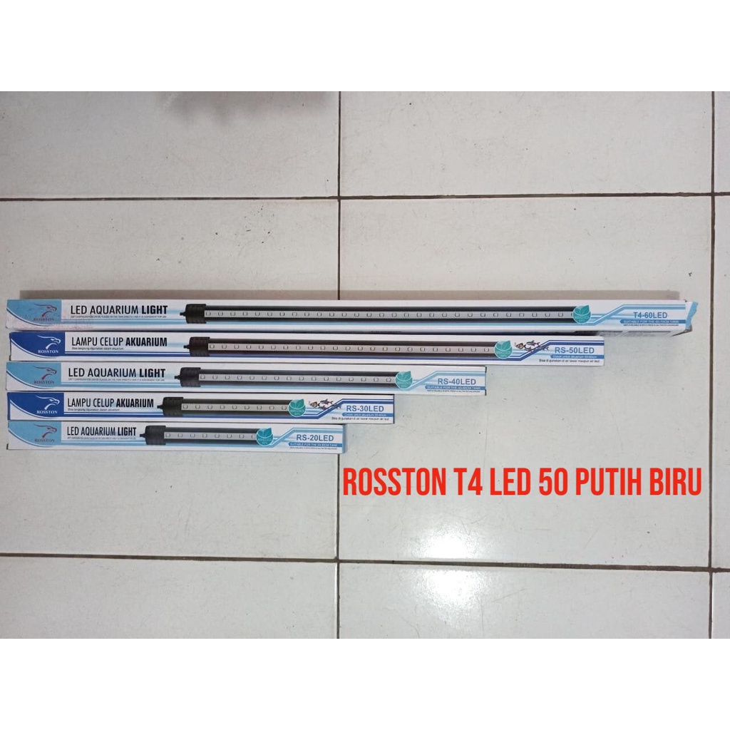 Lampu LED Celup Rosston T4 50 PUTIH BIRU Aquarium Akuarium Aquascape