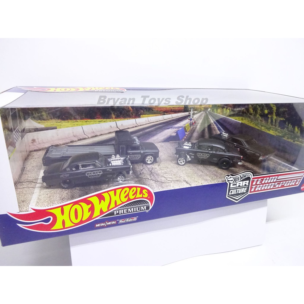 Hot Wheels Diorama Team Transport Black Hole Set isi 4 pcs