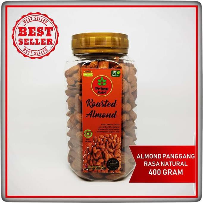 

Kacang Almond Panggang 400 Gram Roasted Almond Natural Ex.Blue Diamond Lowienjan24