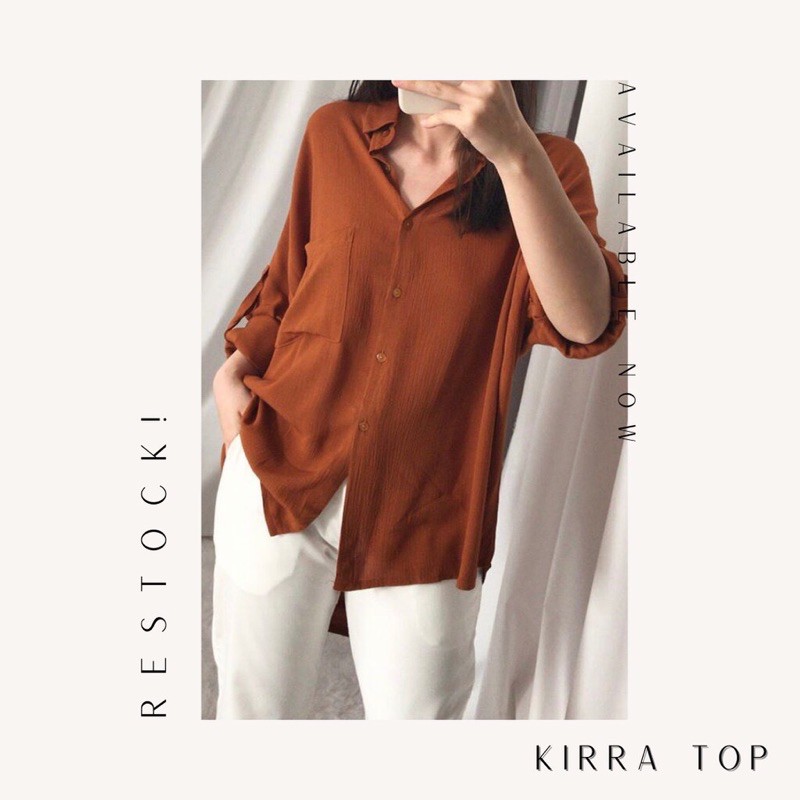 Kirra Top - Kemeja Wanita Bahan Rayon Crinkle Best Seller - BIG SIZE-1