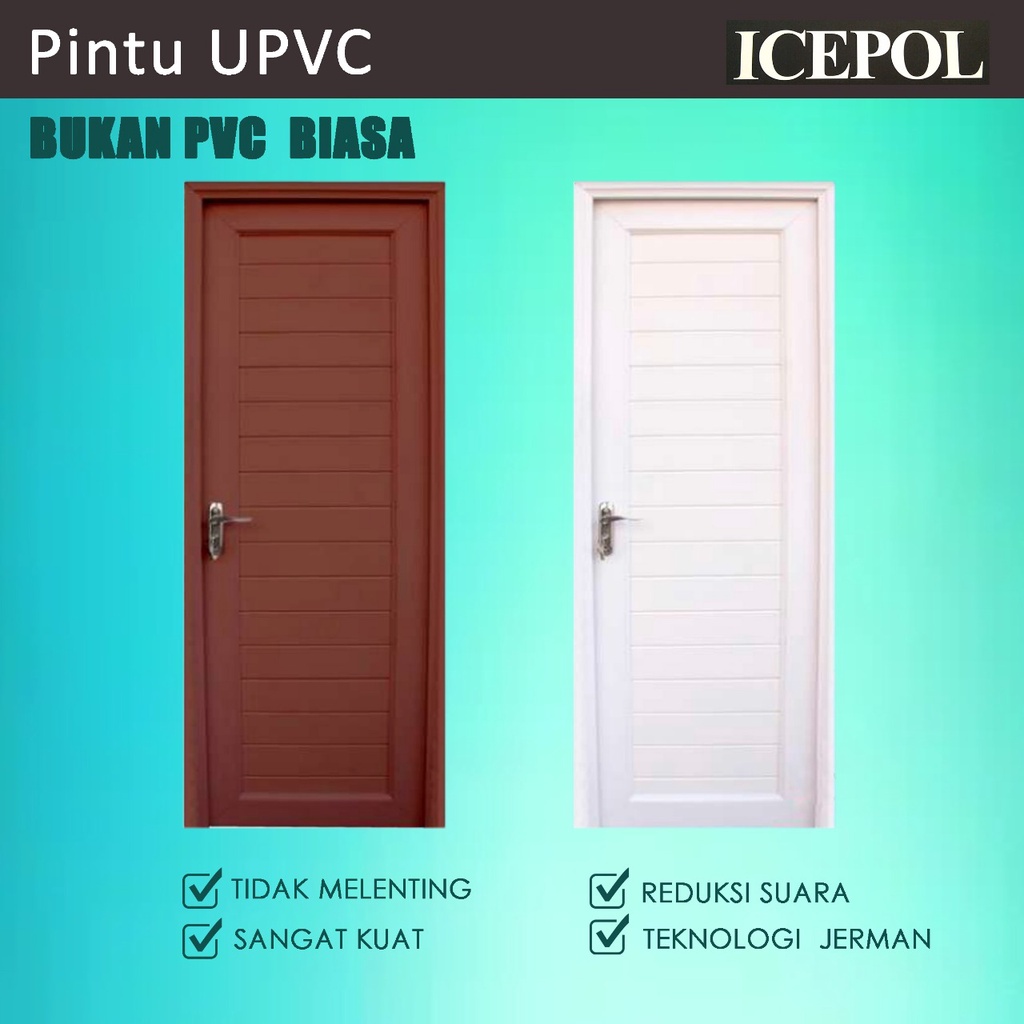 Pintu UPVC Icepol Tebal / Pintu Minimalis Kamar Mandi