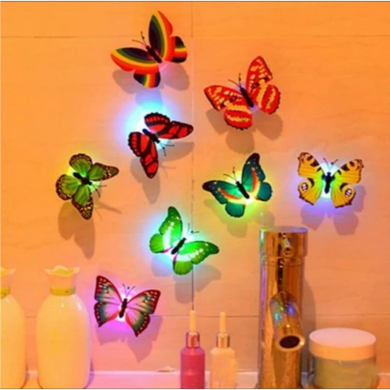 Pajangan kupu-kupu dekorasi butterfly lampu