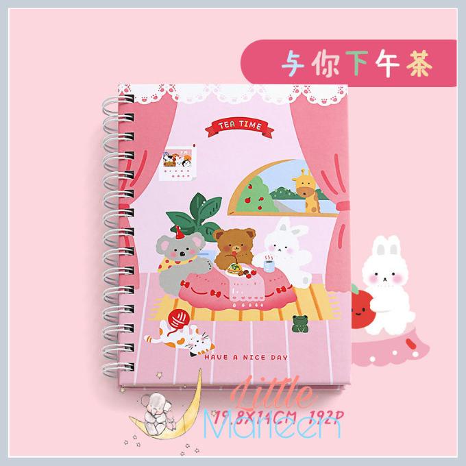 

Notebook Ring Rabbit Bear / Jurnal agenda Buku tulis anak / Planner