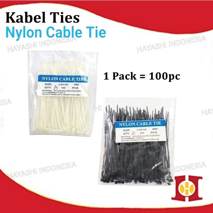 Kabel Cable Ties Tis Pengikat Plastik Dasi Tali Sabuk Serut 10 15 Cm