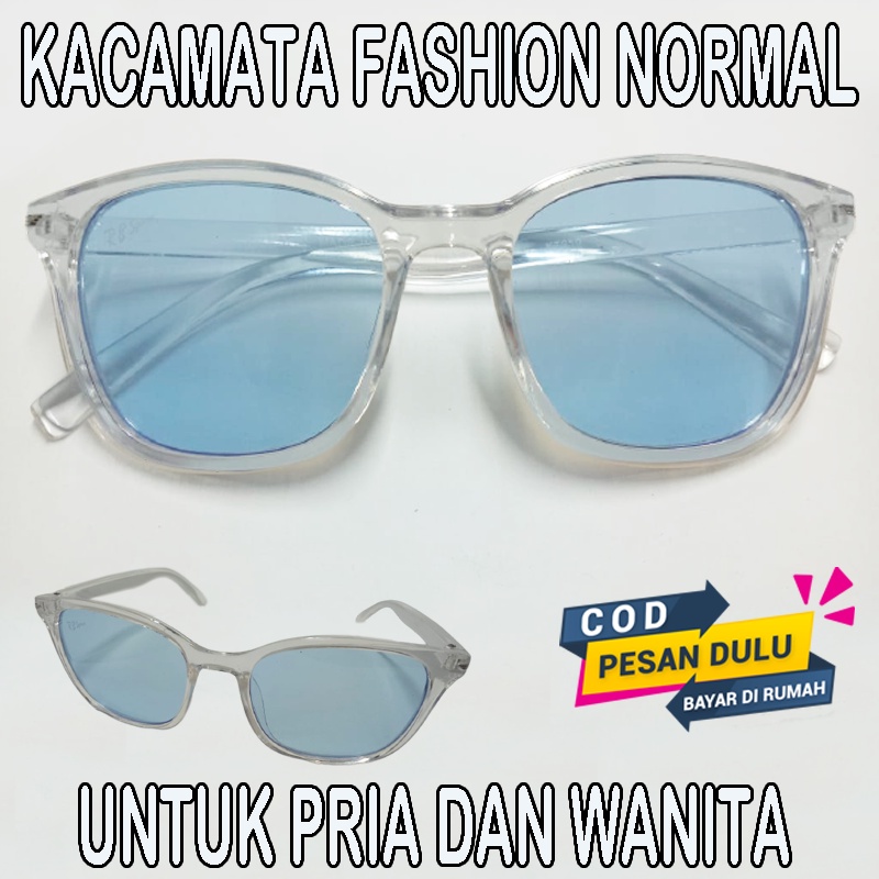 Kacamata Fashion Vintage Lensa Warna Warni Frame Kotak Kacamata Square Harajuku Oval Lensa Retro Vintage