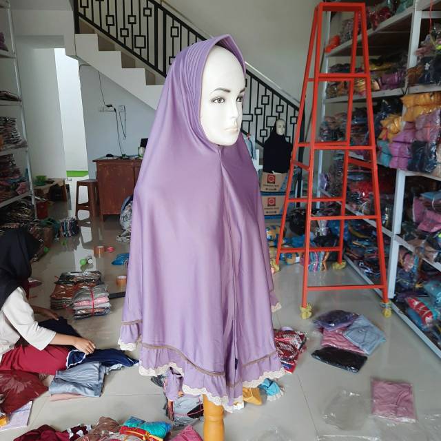 TERLARIS...!!! JILBAB INSTAN JUMBO ARAFAH RENDA-6