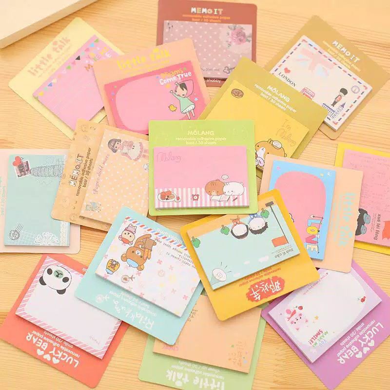 

A345-Sticky Notes Karakter Unik Lucu Memo Catatan Kartun Stick Note Mini Motif