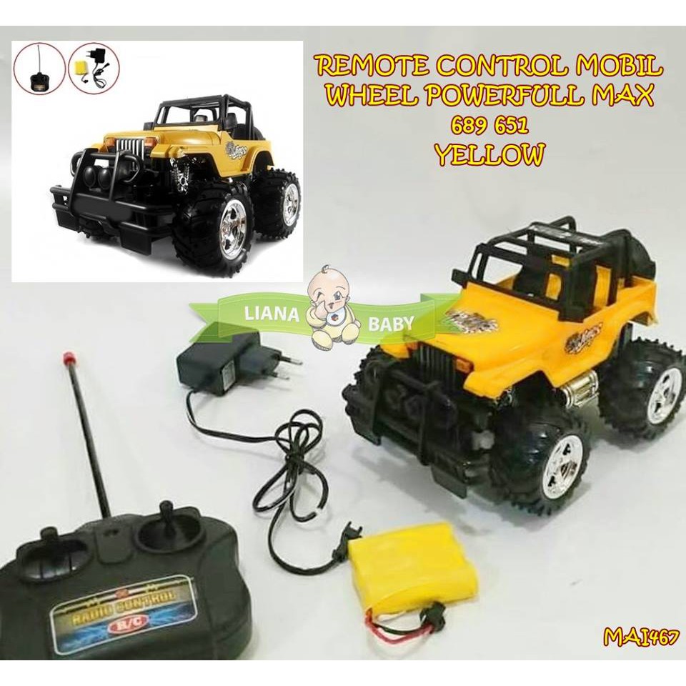 MAI467 MAINAN REMOTE CONTROL MOBIL WHEEL POWERFULL MAX 689 651 YELLOW