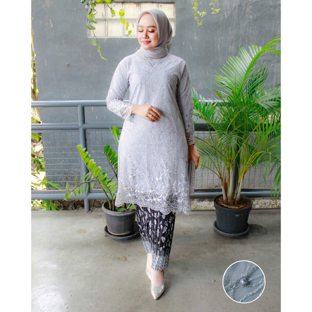 Kebaya Modern Tile Vania Setelan Rok Plisket