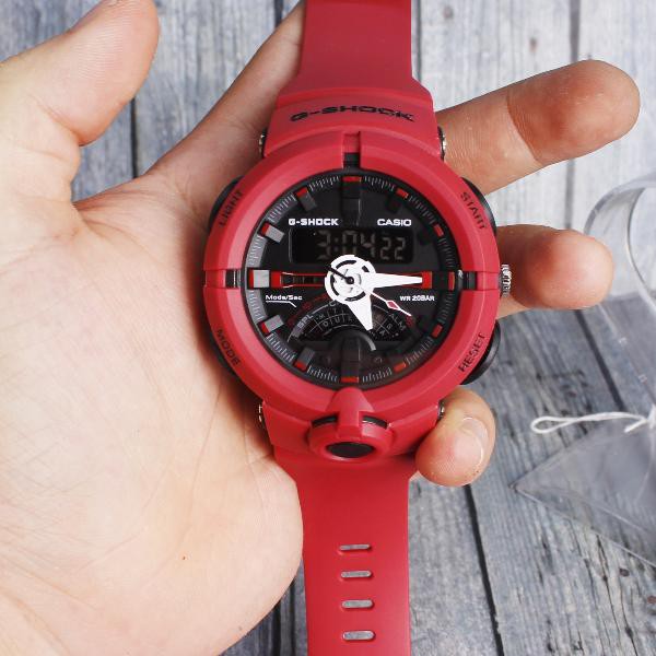 DISKON AKHIR TAHUN  TERMURAH ... G-Shock GA500 Frogman Tactical Full Red Merah . Jam tangan pria