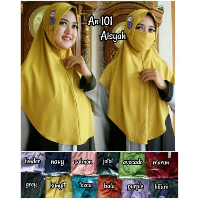 JILBAB MASKER HIGH QUALITY AN101 AISYAH JILBAB INSTANT HIJAB FASHION WANITA MUSLIM SEMARANG DEMAK