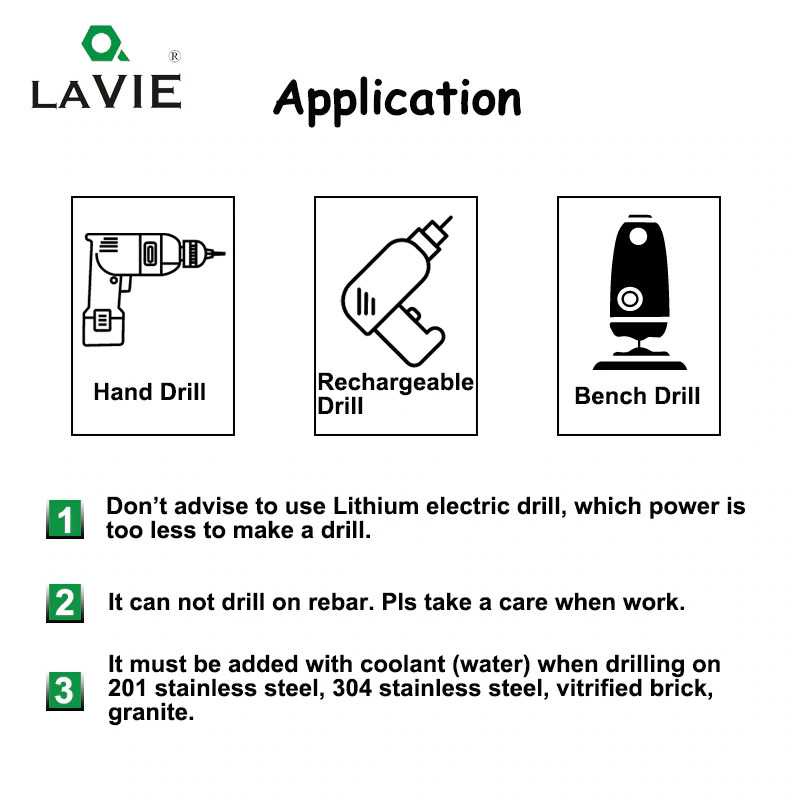Lavie Mata Bor Triangle Bits Stainless Steel - L2075