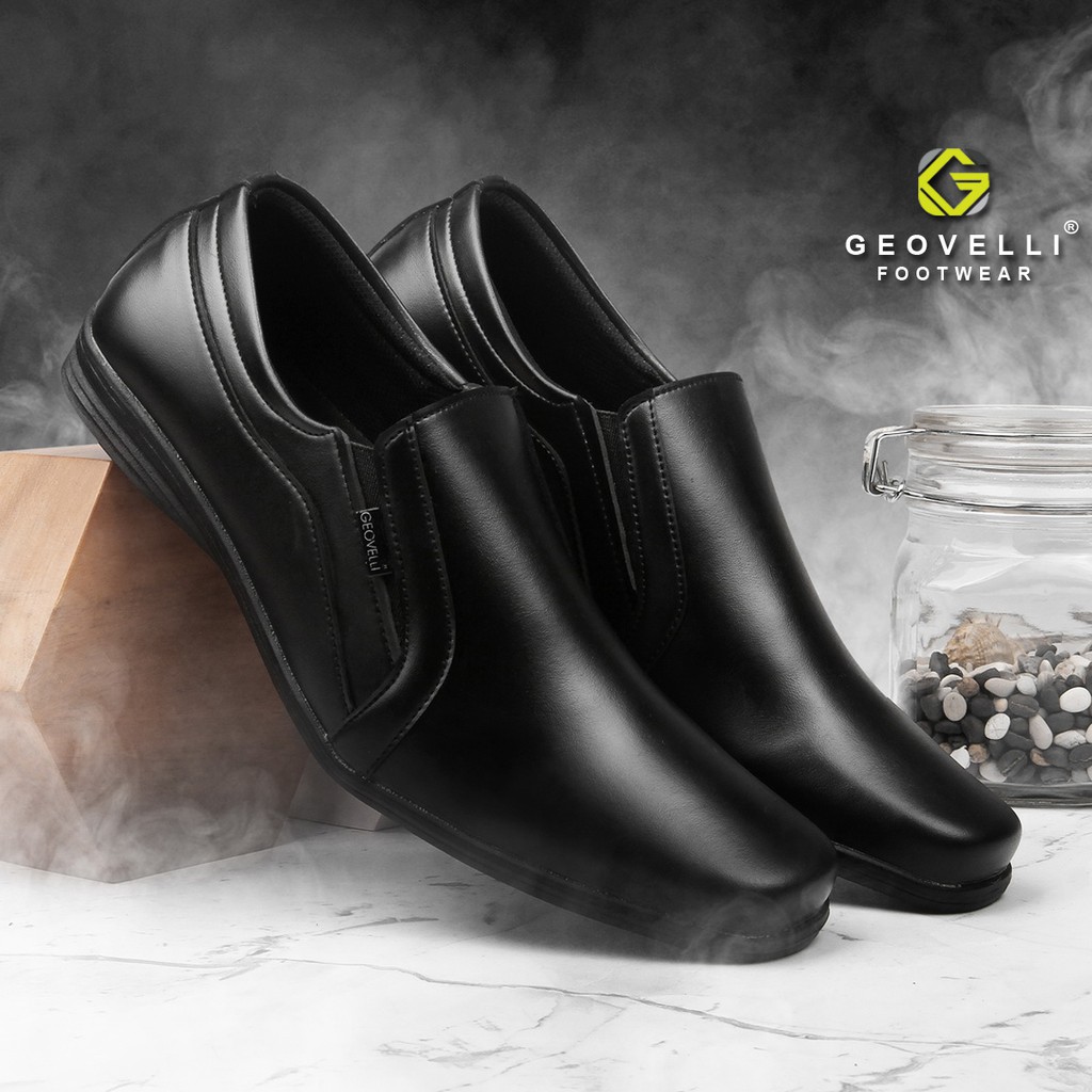 Sepatu Pantofel Kulit Sapi Asli Formal Pria Kerja Santai Nongkrong Gaya Baraya Original Geovelli