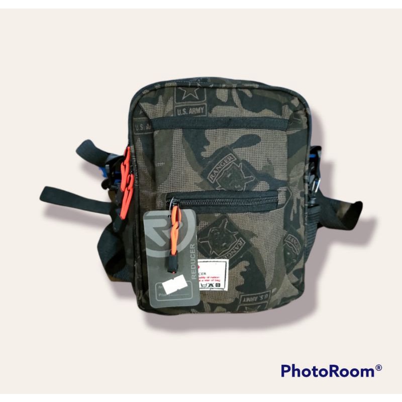 Tas selempang kanvas army reducer
