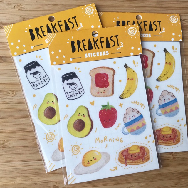 

Sticker handmade lucu / planner sticker /diecut sticker - BREAKFAST by mentol art