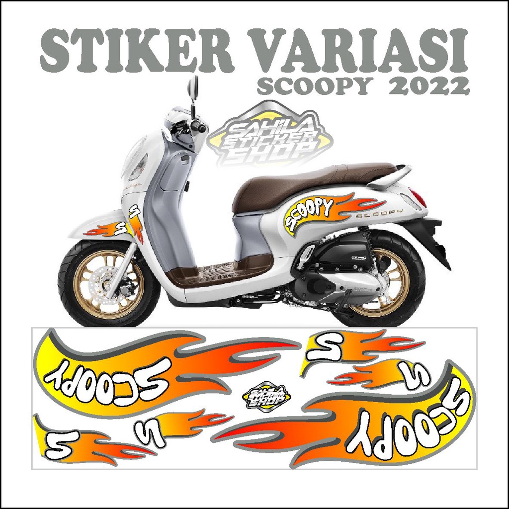 STRIPING SCOOPY FIRE SIMPLE VARIASI STRIPING MOTOR HONDA SCOOPY 2022