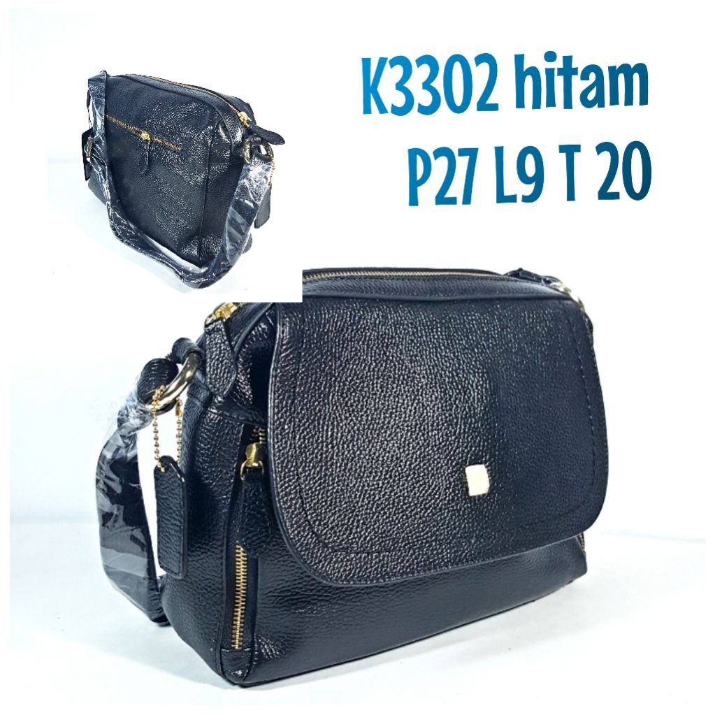 Tas Kulit Papillon Original K3302 Hitam