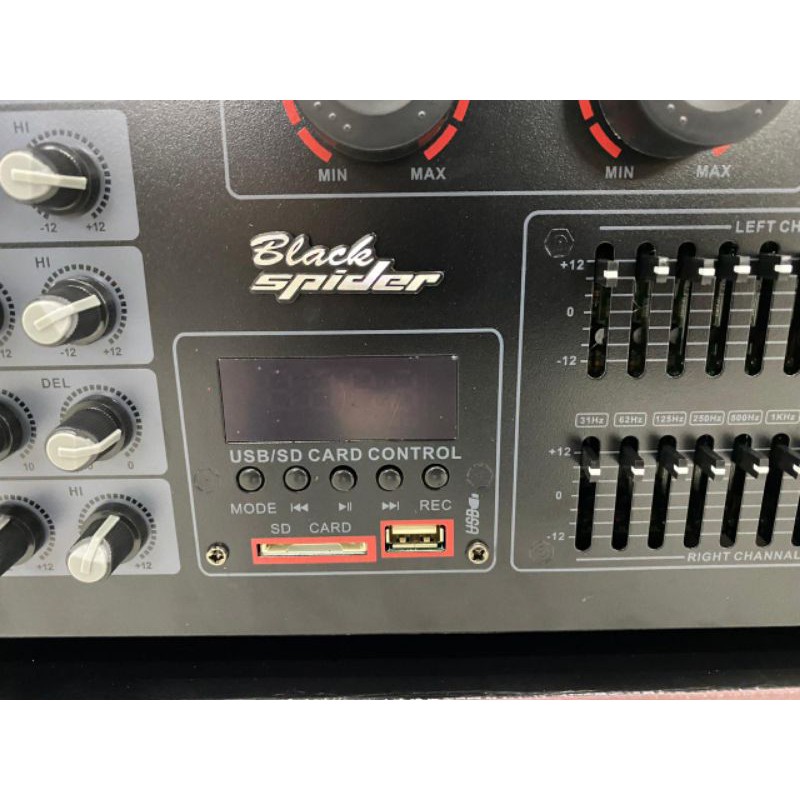 power mixer 5 channel blackspider ka1748 Bluetooth usb equalizer