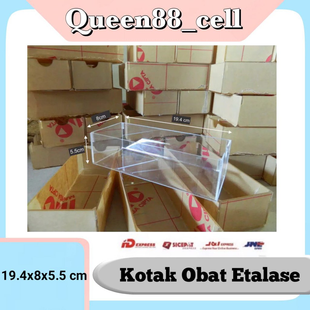 KOTAK OBAT ETALASE APOTIK AKRILIK / WADAH PAJANGAN APOTEK ACRYLIC