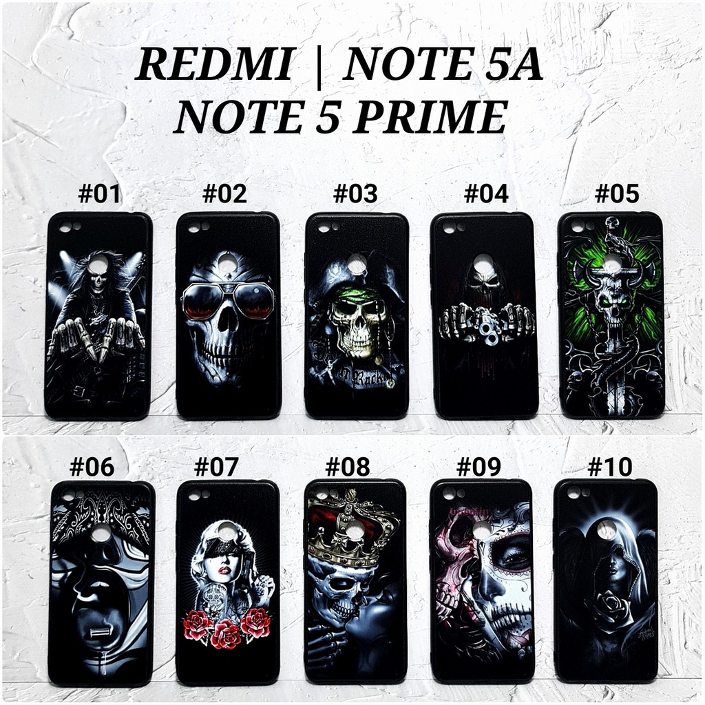 [ BUY 1 GET 1 FREE ] FHO - XIAOMI REDMI NOTE 3 4 4X 5A 5 PRIME 5 PRO 5 | HOROR Soft Hard Case Skull