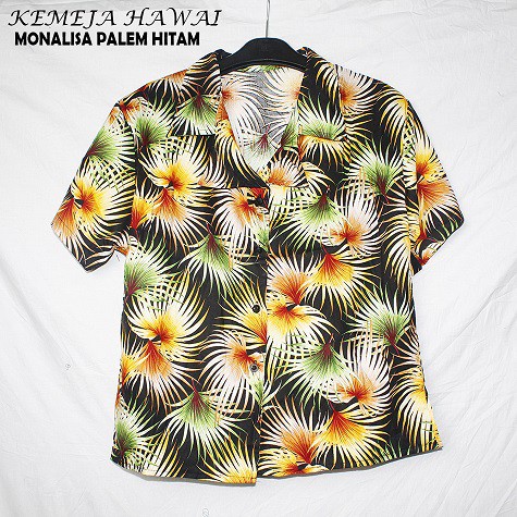 FORTGLASS 002 MIX MONALISA BAJU PANTAI WANITA KEMEJA HAWAI BALI CEWEK LENGAN PENDEK MOTIF