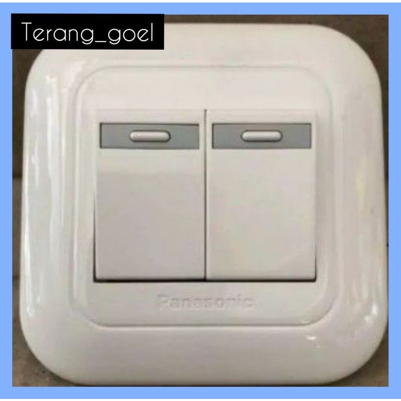 Saklar Seri Panasonic Tanam / Saklar Ganda / Double Switch Panasonic Wide Series Inbow