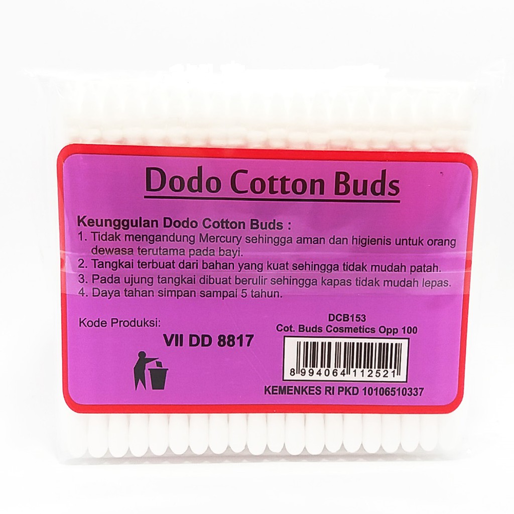 Dodo Cotton Bud Buds Kosmetik Cosmetic 50 pcs