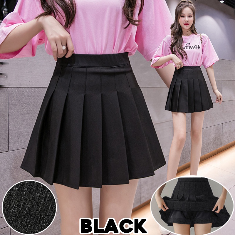 KARAKOREA 801 Banding Tennis Skirt/Korean Pleated Skirt/Rok Mini with inner pants/Rok pendek/Rok tennis