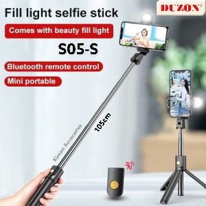 TRIPOD S05S K10S TONGSIS LED BLUETOOTH SELFIE STICK TIKTOK 105CM