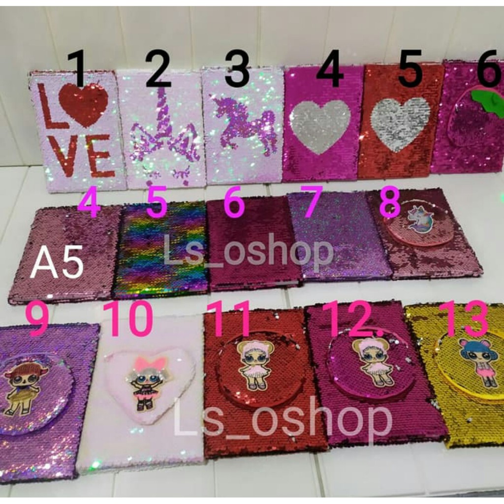 

Buku Sequin Note A5 (21cm x 15cm) 80 lmbr