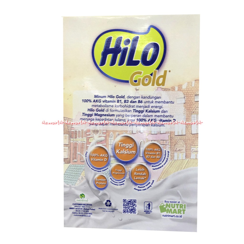 Hilo Gold Original Coklat 500gr Susu Formula Milk Kalsium Tulang Susu Untuk Lansia 50+