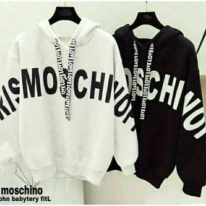 Flash Sweater moschino/hoddie moschino bahan baby tery fit L ThevaShop