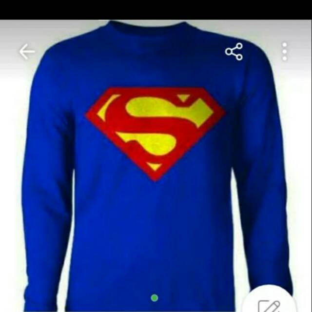 Kaos baju pria bigsize lengan panjang longsleeve SUPERMAN baju kaos pria jumbo
