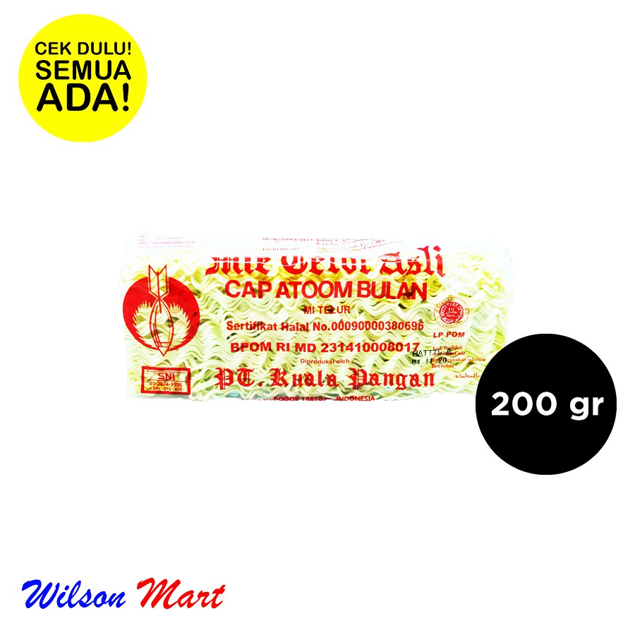 

MIE TELOR ASLI CAP ATOOM BULAN 200 GRAM