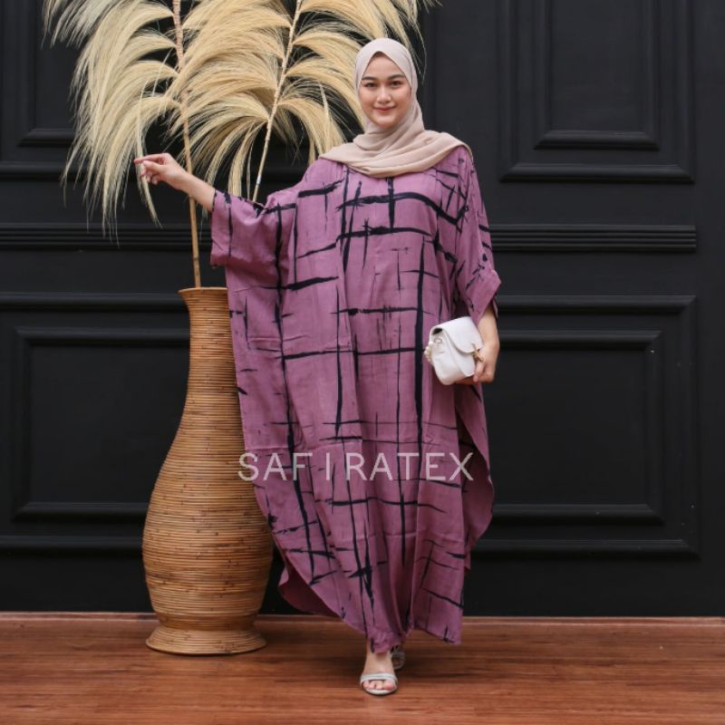 kaftan jumbo wanita casual / Gamis kaftan rayon premium casual - Taro