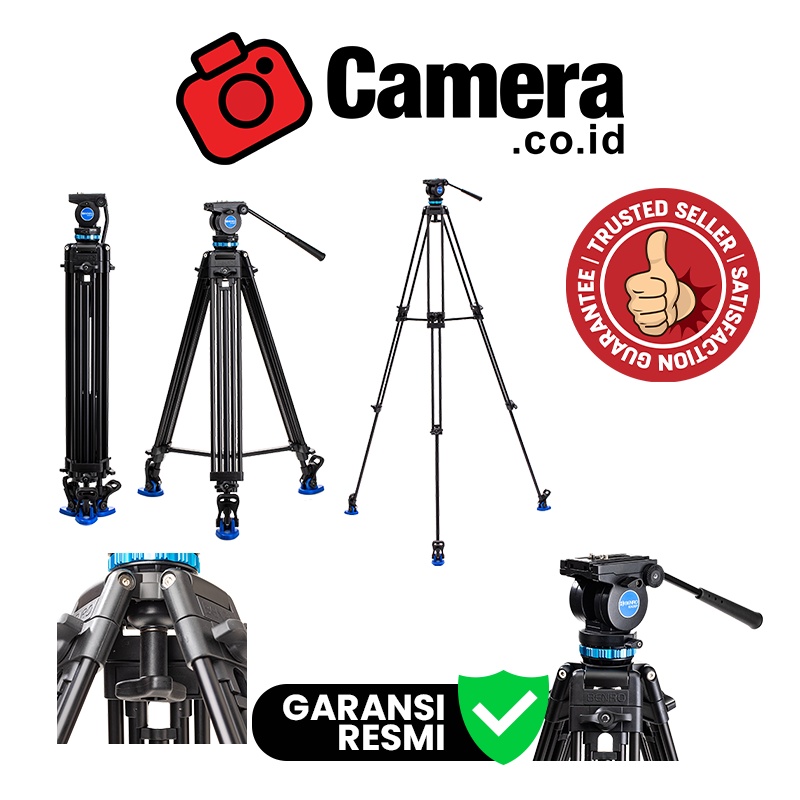 Jual BENRO Tripod Kit KH26P Professional Video Shopee Indonesia