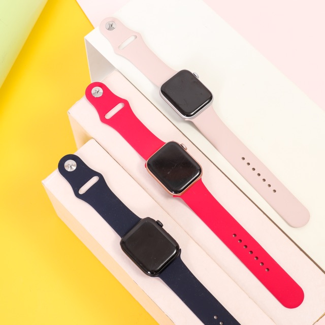 Strap for Apple Watch 38mm 40mm 42mm 44mm+ Rubber Sport Band Strap Tali