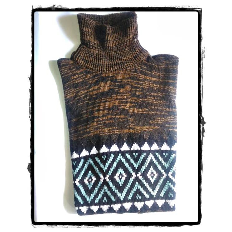 Sweater Rajut Kerah Tinggi Pria dan Wanita Murah / Knit Sweater  Rajut Lembang