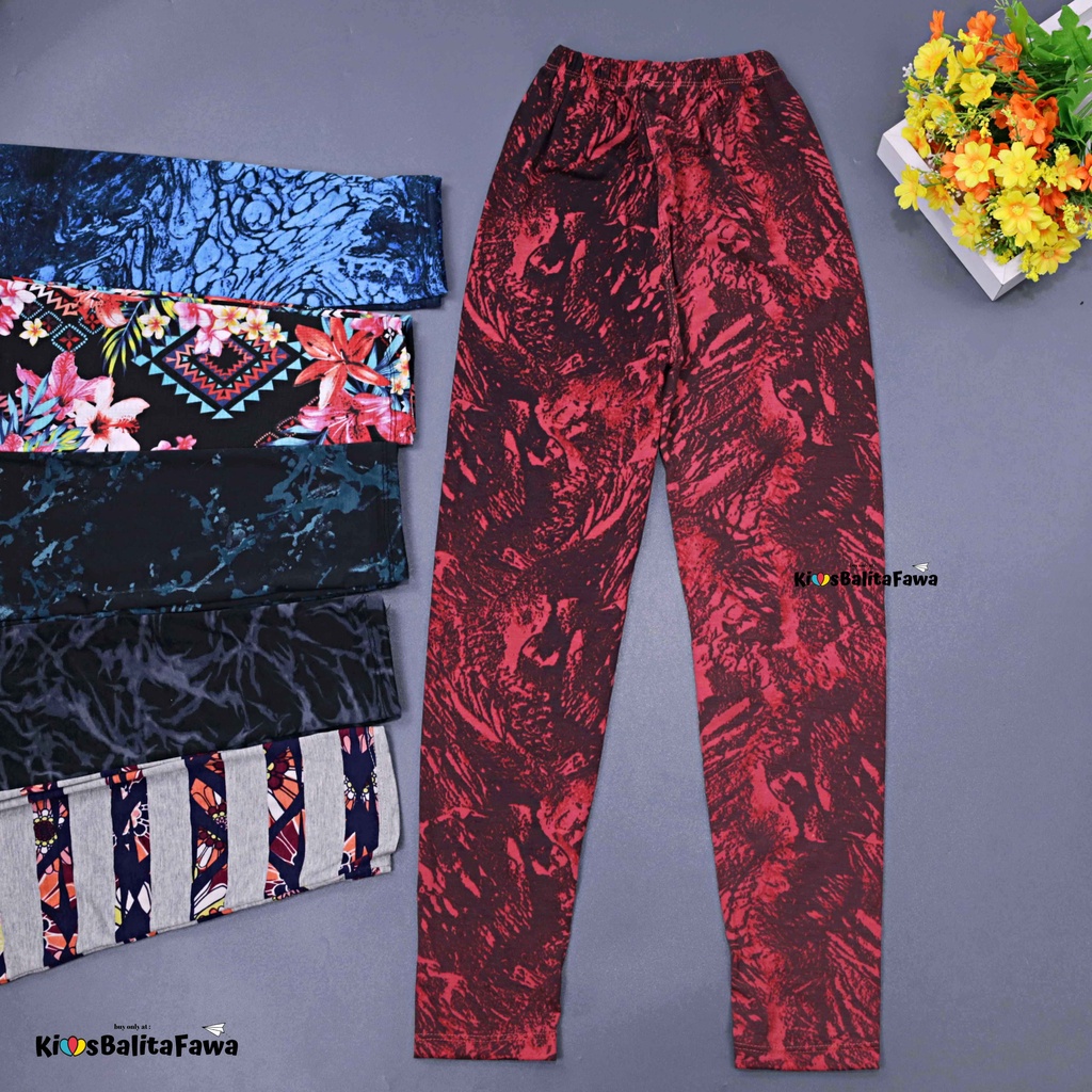 Legging Calvina uk 5-7 tahun / Bahan Kaos Spandek Nyaman Leging Motif Panjang Anak Perempuan Ketat