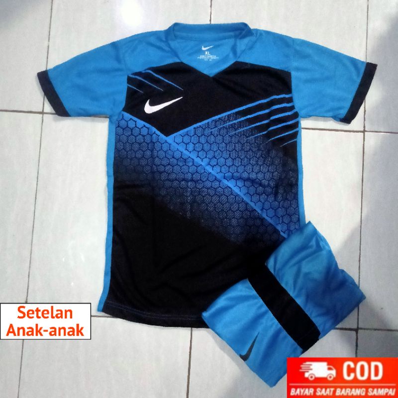 Jersey setelan anak usia 6 - 14 tahun baju jersey olahraga sepak bola futsal voly tenis badminton