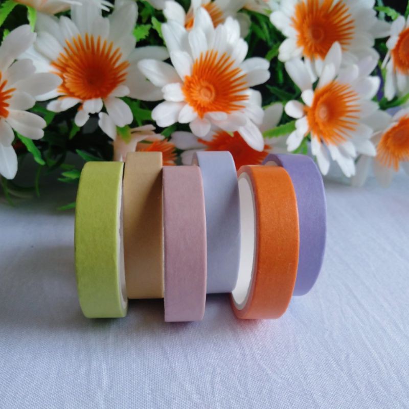 

Washi Tape Basic Color / Selotip Hias - Decorative bujo / planner / scrapbook colorful masking tape