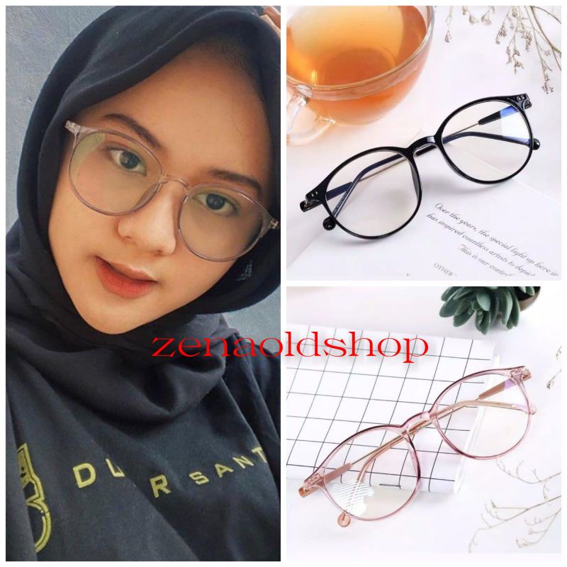 Kacamata Minus Oval  | Kacamata Pria wanita Antiradiasi [normal minus silinder dan plus]