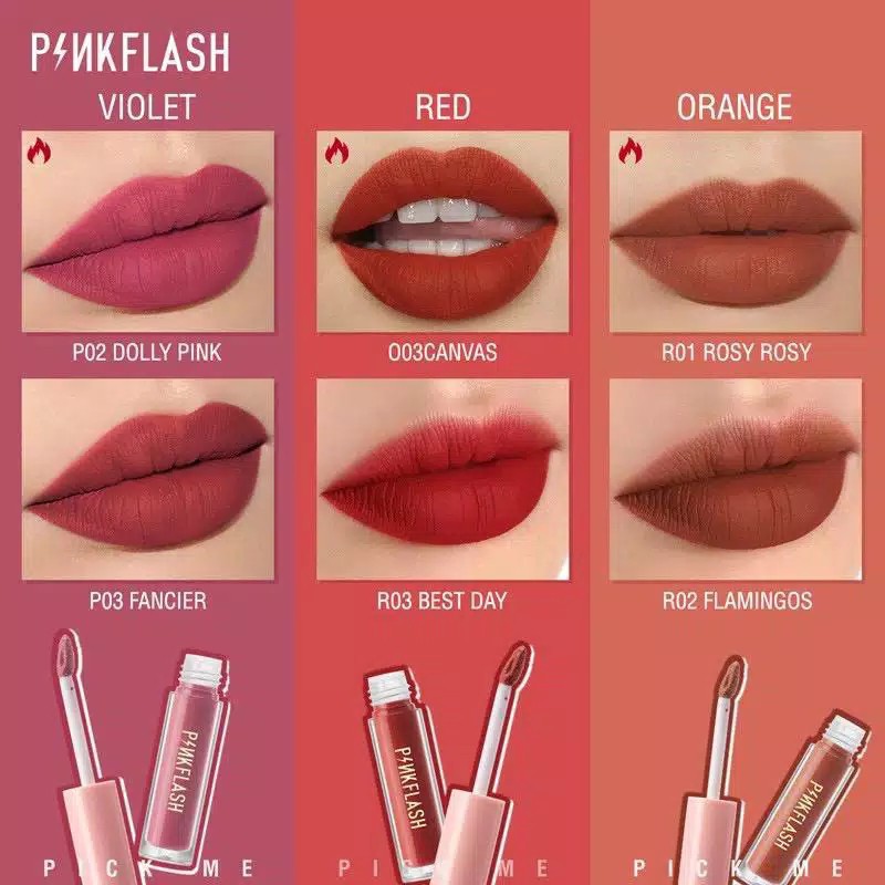 RCS✅ - PINKFLASH L01 oh my kiss lipstik matte lipstick pinkflash