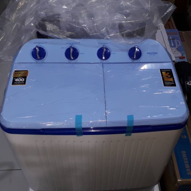 Polytron Mesin Cuci 2 Tabung 8 Kg PWM 8366 Twin Tube PROMO GARANSI