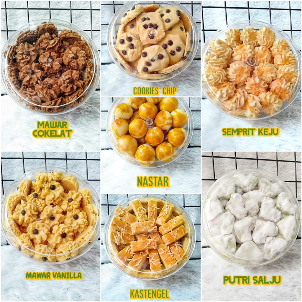 

Kue Kering Nastar, Kastengel, Semprit, Cookies