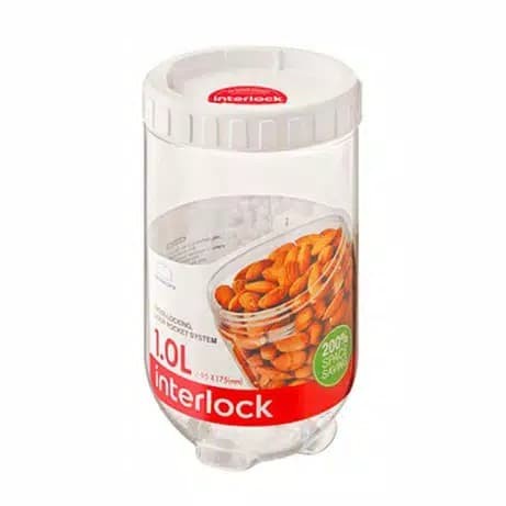 Lock n Lock Interlock 1L INL302 Toples Makanan Wadah Bumbu Tepung